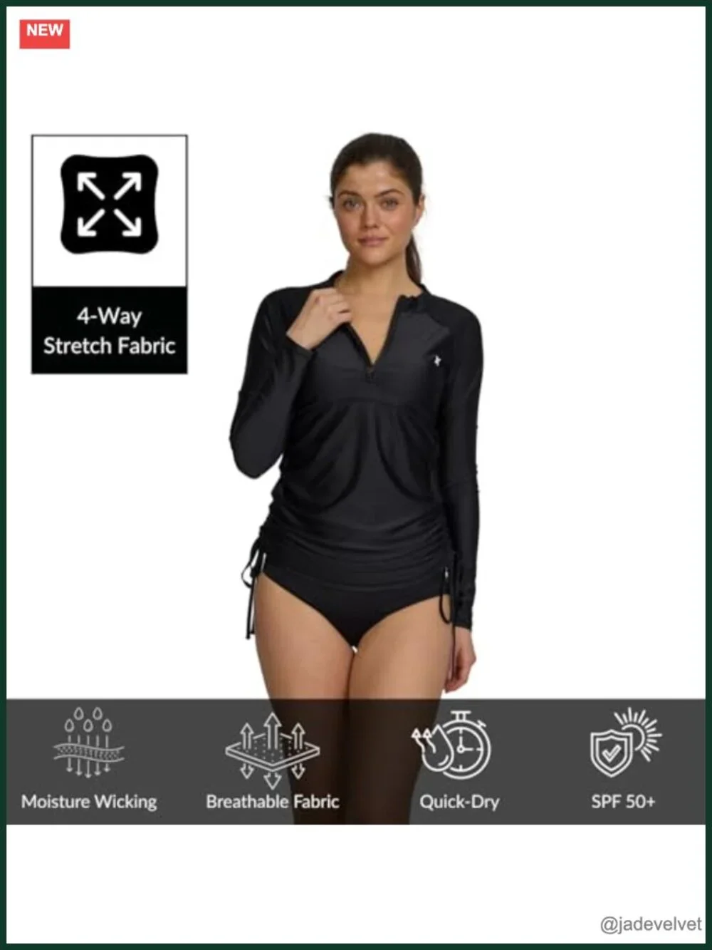 Quarter Zip SPF 50+ Long Sleeve Rash Guard